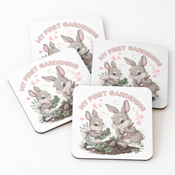 Item preview,  My first gardening organic vegetables cute bunny family  designed and sold by Oz64.
