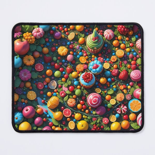 Item preview, Vibrant pattern of fruits, candies, cupcakes designed and sold by Astralia.