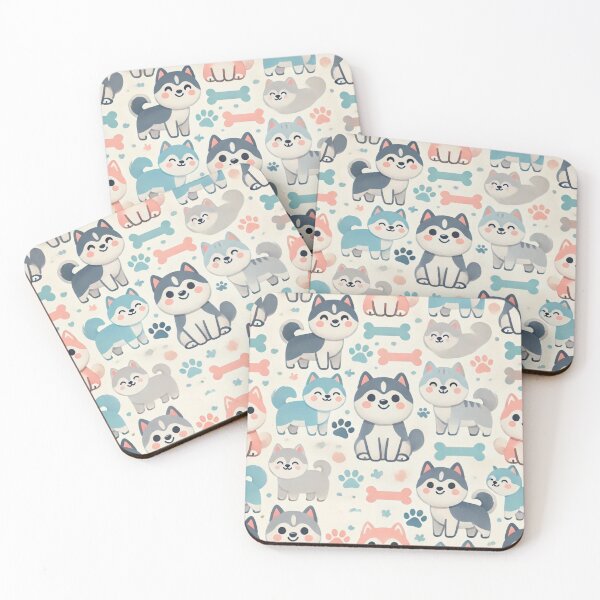Item preview, Cute Husky Pattern designed and sold by BillyD-Art.