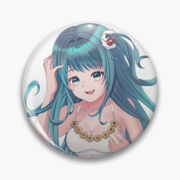 Item preview, Blue Hair Anime girl designed and sold by AngryLilyCafe.