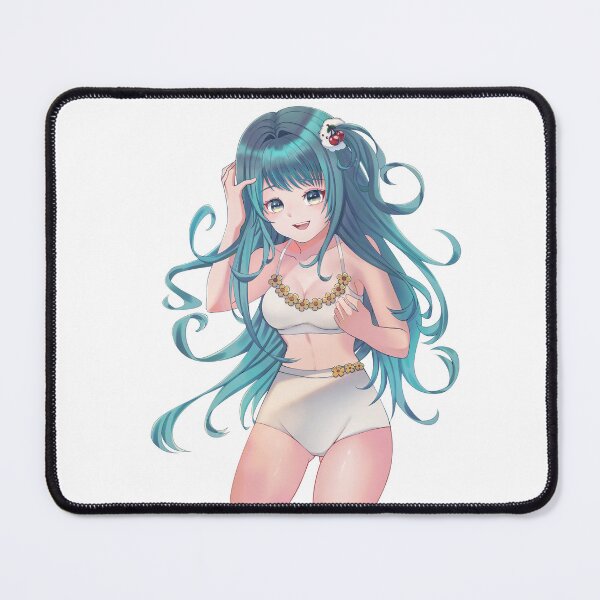 Item preview, Blue Hair Anime girl designed and sold by AngryLilyCafe.