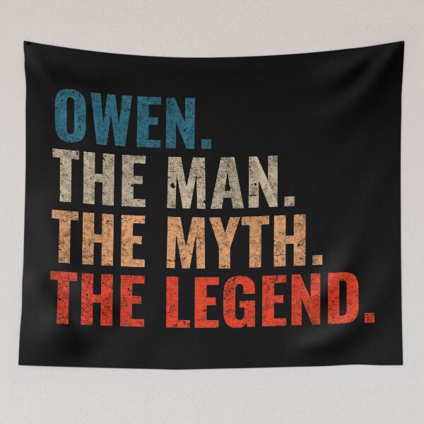 Item preview, Owen The Man The Myth The legend Owen Name Retro 70s distress designed and sold by Teelogic.