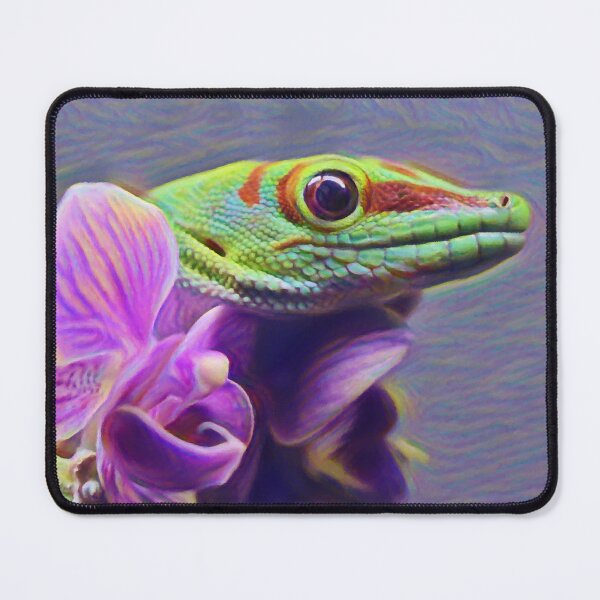 Item preview, Madagascar Day Gecko And Purple Orchids designed and sold by Heathermarie321.