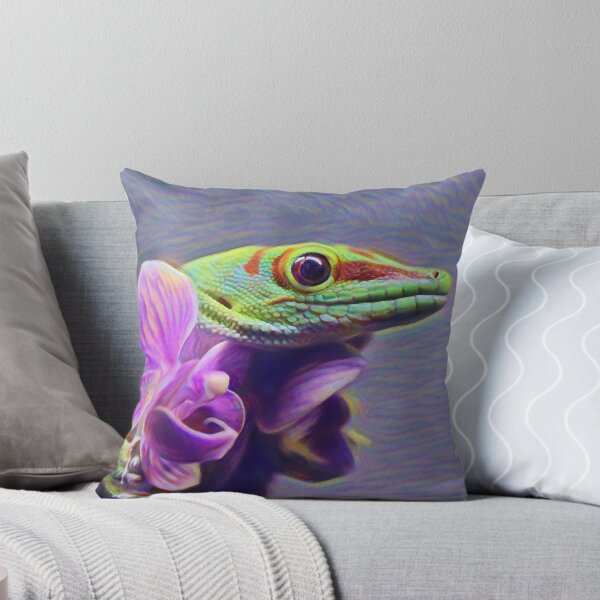 Item preview, Madagascar Day Gecko And Purple Orchids designed and sold by Heathermarie321.
