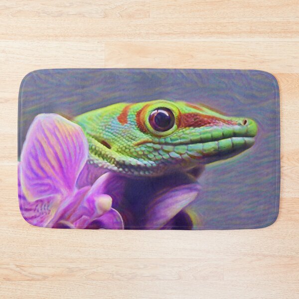 Item preview, Madagascar Day Gecko And Purple Orchids designed and sold by Heathermarie321.