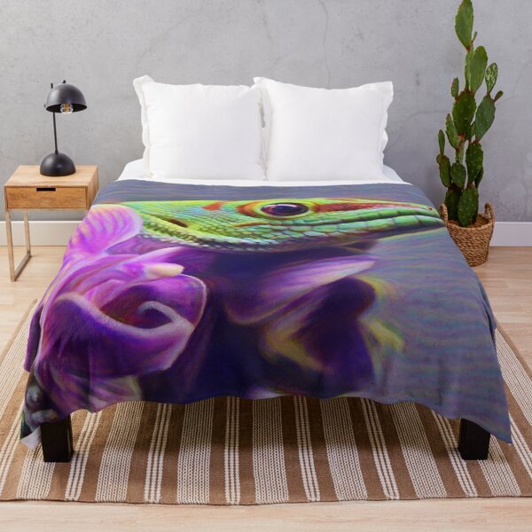 Item preview, Madagascar Day Gecko And Purple Orchids designed and sold by Heathermarie321.