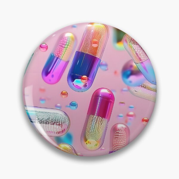 Item preview, Pink Party Holographic Pills designed and sold by dinaaaaaah.