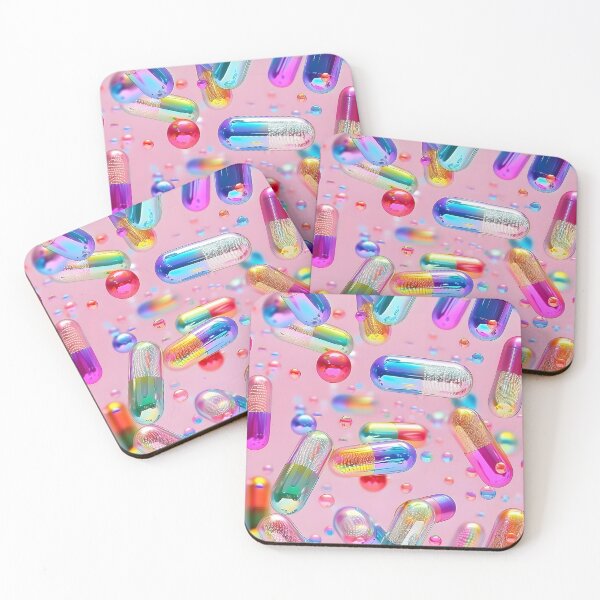 Item preview, Pink Party Holographic Pills designed and sold by dinaaaaaah.