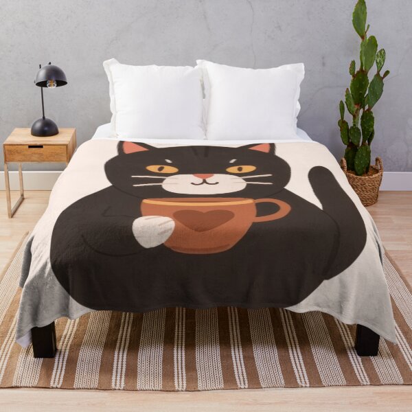 Item preview, Cute chubby funny kitty strong black coffee lover. designed and sold by SaraSumi.