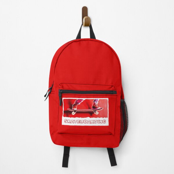 Item preview, Skateboarding, red and white print, red graphics, red skateboard designed and sold by silent-violin.