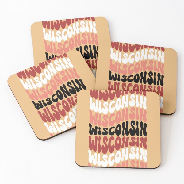 Item preview, Wisconsin Badgers Red Groovy Print - Dorm Decor, Gameday Merch, Sticker, Wall Art, Pet Merch, College Football, UW Badgers designed and sold by trendycac.