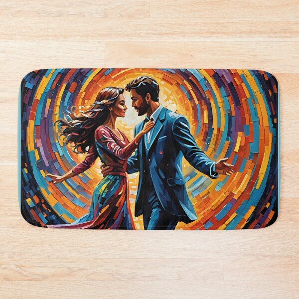 Item preview, Couple of brightly colored dancers designed and sold by Artbellachi.