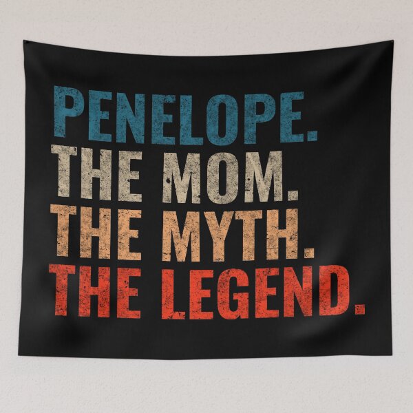 Item preview, Penelope The Mom The Myth The legend Penelope Name Retro 70s distress designed and sold by Teelogic.