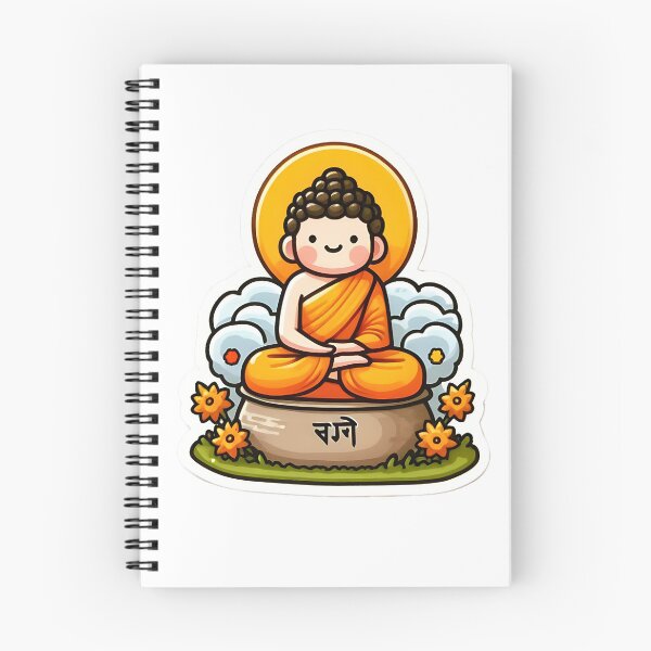 Item preview, Cute Tiny Buddha on Lotus Flower Sticker designed and sold by We-Ai-Art.