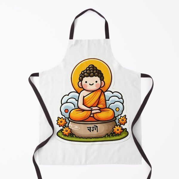 Item preview, Cute Tiny Buddha on Lotus Flower Sticker designed and sold by We-Ai-Art.