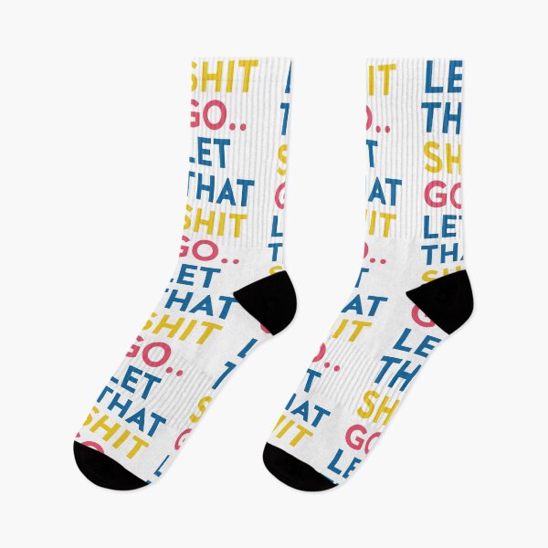 Item preview, Let That Shit Go motivational quote embrace positivity and focus on self-care.  designed and sold by Kopiopang studio.