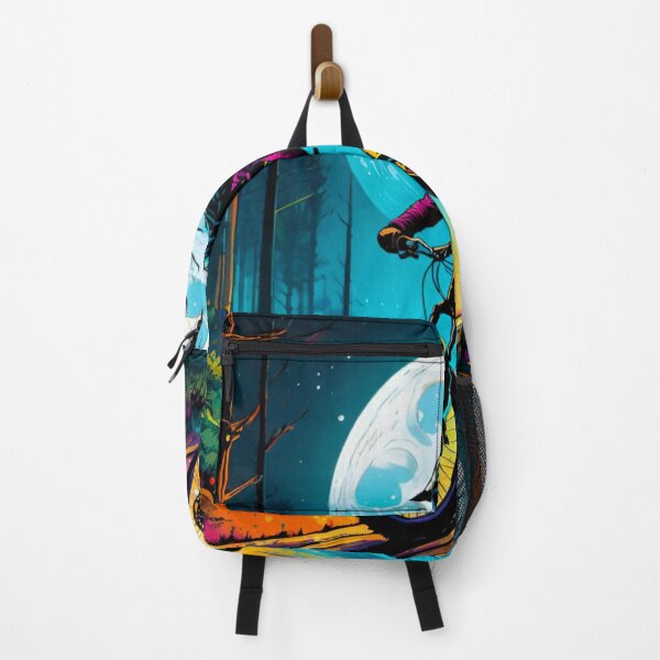 Item preview, MTB Rider Navigating Moonlit Trails designed and sold by GrizzlyCollective.