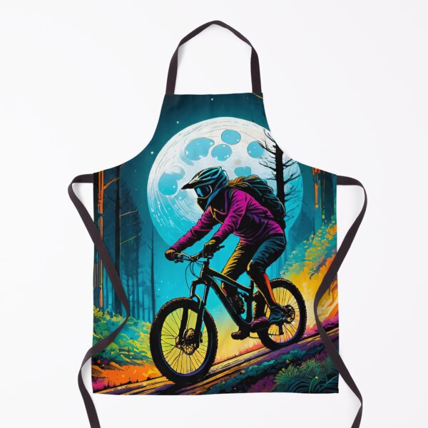 Item preview, MTB Rider Navigating Moonlit Trails designed and sold by GrizzlyCollective.