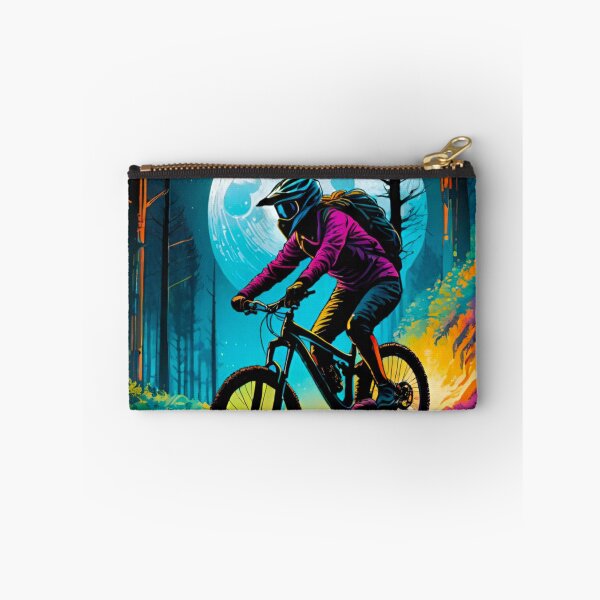 Item preview, MTB Rider Navigating Moonlit Trails designed and sold by GrizzlyCollective.
