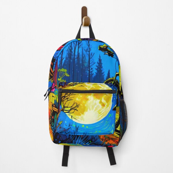 Item preview, Moonlit Ascent: MTB Rider on Trails designed and sold by GrizzlyCollective.