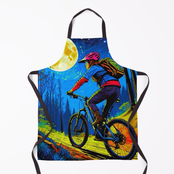 Item preview, Moonlit Ascent: MTB Rider on Trails designed and sold by GrizzlyCollective.