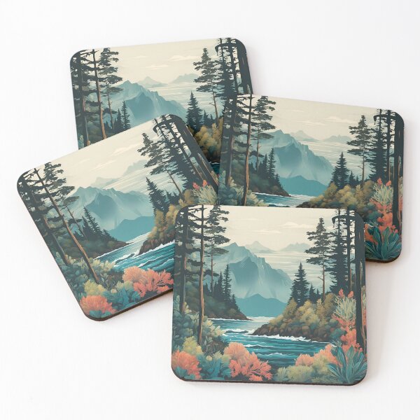Item preview, North Coast Mountain View With Trees designed and sold by SeaStarAlex.