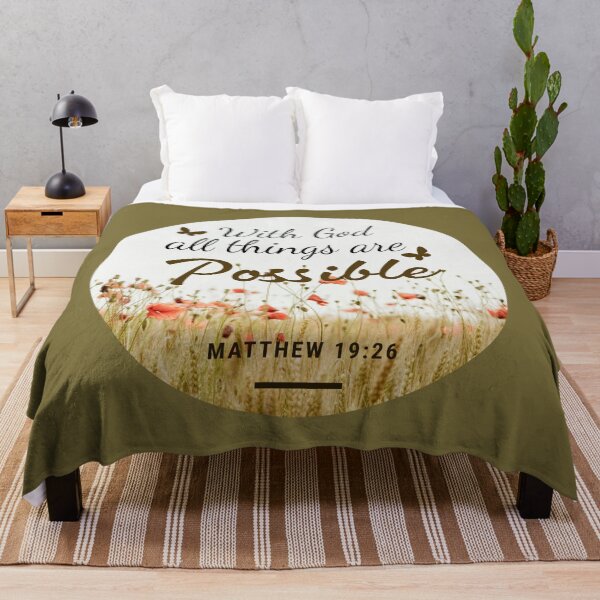 Item preview,  With God All Things Are Possible,Bible Verse ,Christian Gospel Quotes, Inspirational  Christian Woman Design, designed and sold by mattlee20.