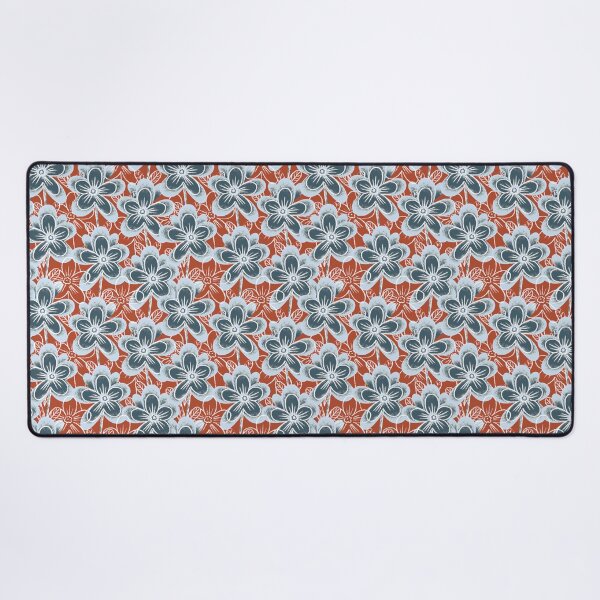 Item preview, Chalk flowers, gray on terracotta background designed and sold by Alex Blud.