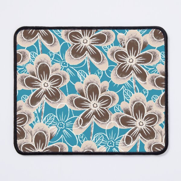 Item preview, Chalk flowers, brown on a light blue background designed and sold by Alex  Blud.