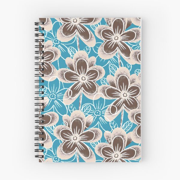 Item preview, Chalk flowers, brown on a light blue background designed and sold by Alex  Blud.