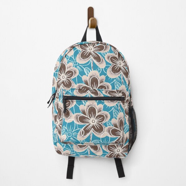Item preview, Chalk flowers, brown on a light blue background designed and sold by Alex  Blud.