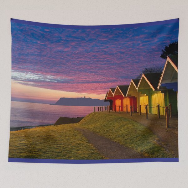 Item preview, Scarborough Sunrise Beach Huts designed and sold by Alisonchambers2.