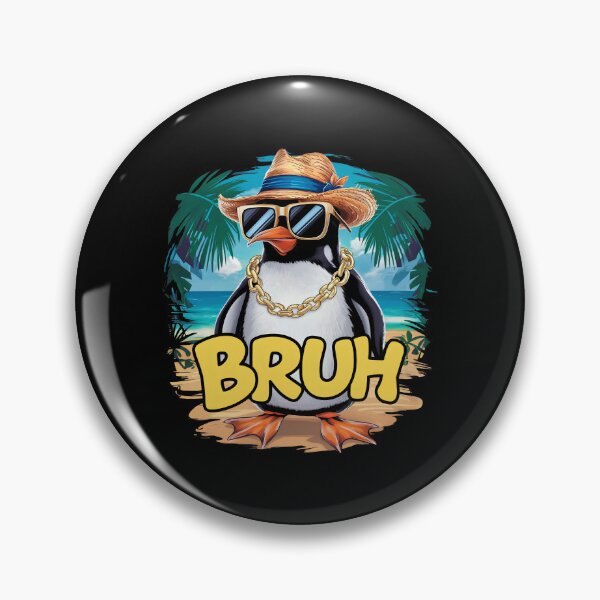 Item preview, Cool Penguin BRUH Beach Palm Trees Style Tropical beach designed and sold by w1ckerman.
