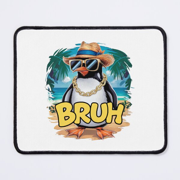 Item preview, Cool Penguin BRUH Beach Palm Trees Style Tropical beach designed and sold by w1ckerman.
