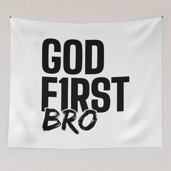 Item preview, GOD F1RST BRO - BLACK designed and sold by identicrist Christian Designs.