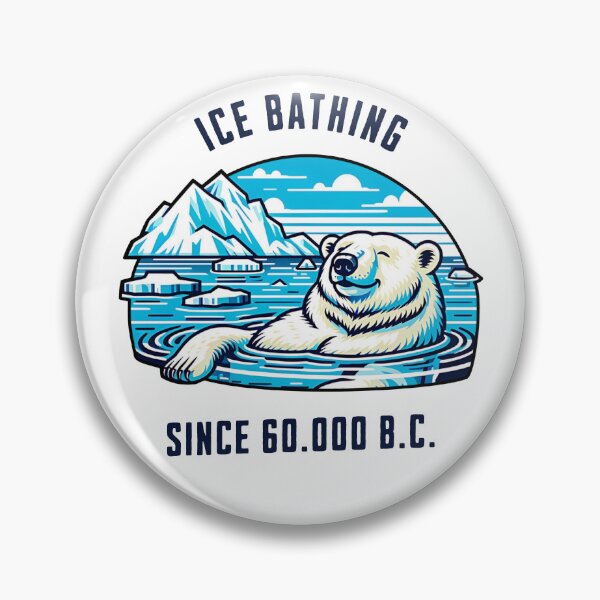 Item preview, relaxed polar bear taking an ice bath in the Arctic funny saying cold therapy designed and sold by Bouldershop.
