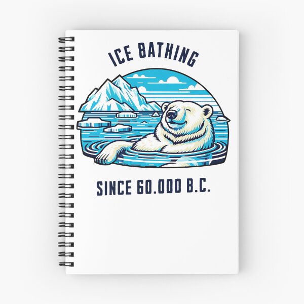 Item preview, relaxed polar bear taking an ice bath in the Arctic funny saying cold therapy designed and sold by Bouldershop.