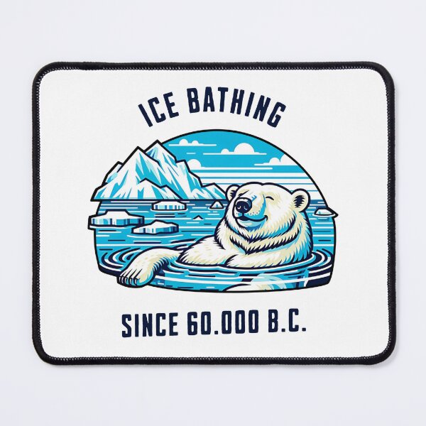 Item preview, relaxed polar bear taking an ice bath in the Arctic funny saying cold therapy designed and sold by Bouldershop.