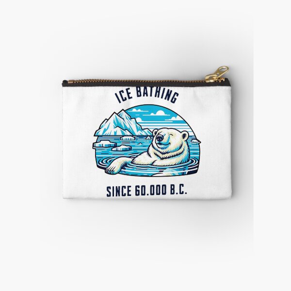 Item preview, relaxed polar bear taking an ice bath in the Arctic funny saying cold therapy designed and sold by Bouldershop.