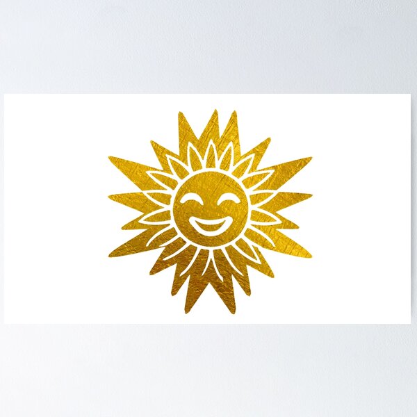Item preview, Gold smile sun designed and sold by eMShoper.