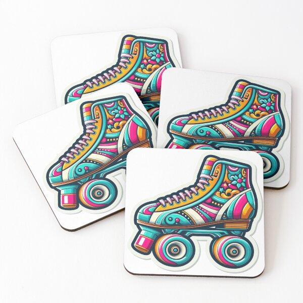 Item preview, Retro Roller Skate Sticker with Bold Patterns designed and sold by SellG00Ds.