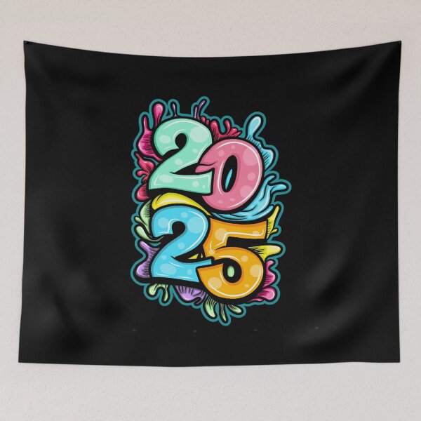 Item preview,  2025 colorful text, Happy New Year designed and sold by Numbers-Art.