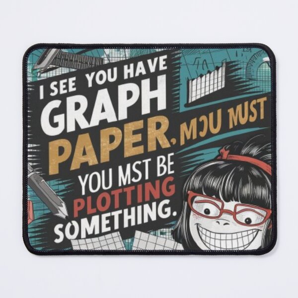 Item preview, I See You Have Graph Paper You Must Be Plotting Something Funny Math Pun designed and sold by Obinne.