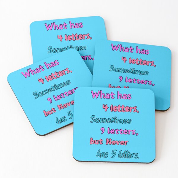 Item preview, What has 4 letters riddle designed and sold by AbeeRedB.