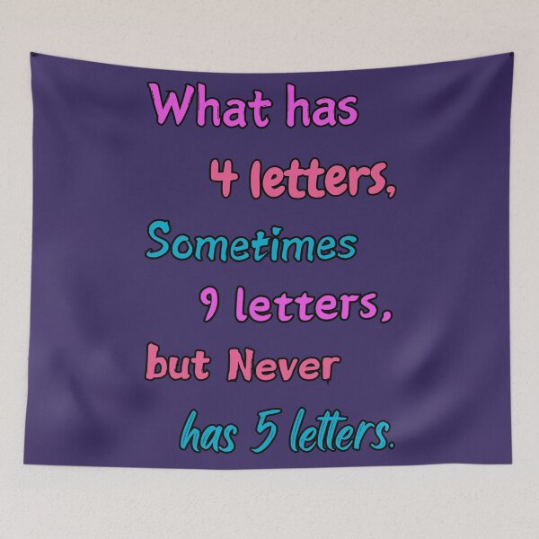 Item preview, What has 4 letters riddle designed and sold by AbeeRedB.