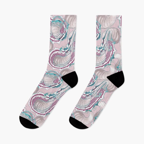 Item preview, Paisley, Lilac-turquoise on a pink background designed and sold by Alex  Blud.