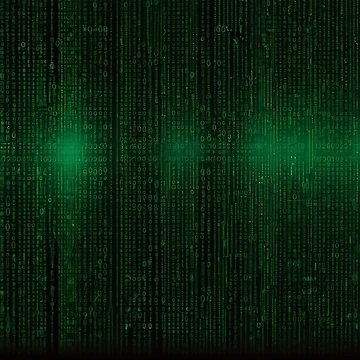 Artwork thumbnail, The matrix binary code. Matrix background. by Brendsy