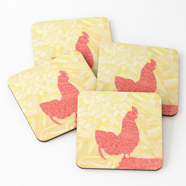 Item preview, Rooftop Red Rooster Illustration designed and sold by inklets.