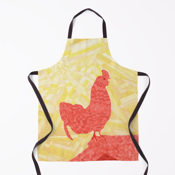 Item preview, Rooftop Red Rooster Illustration designed and sold by inklets.