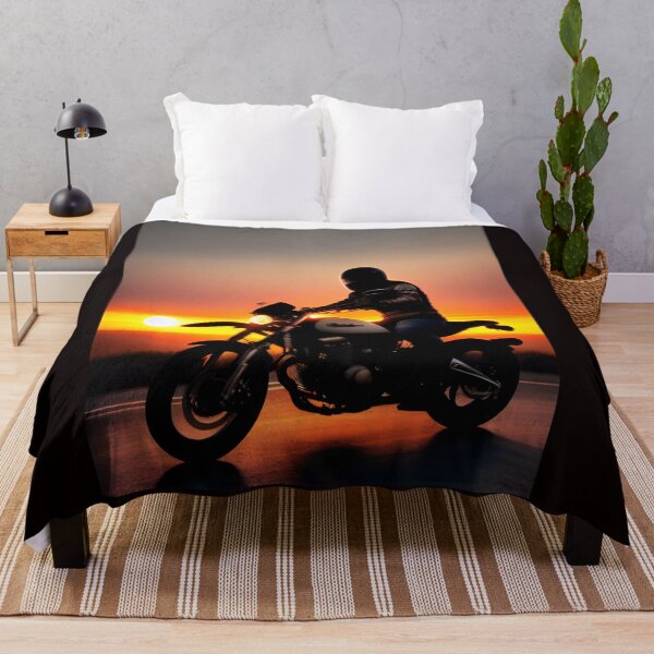 Item preview, Sunset Motorcycle Ride: Tranquil AI Art Lifestyle Gear designed and sold by ThrottlePixels.